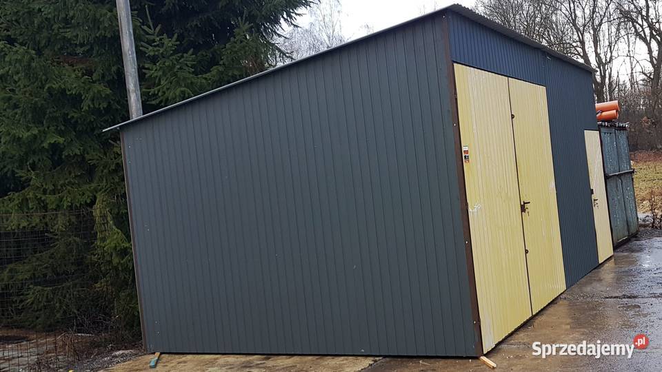 Blaszana hala 6x4m grafitpiasek sprzedam