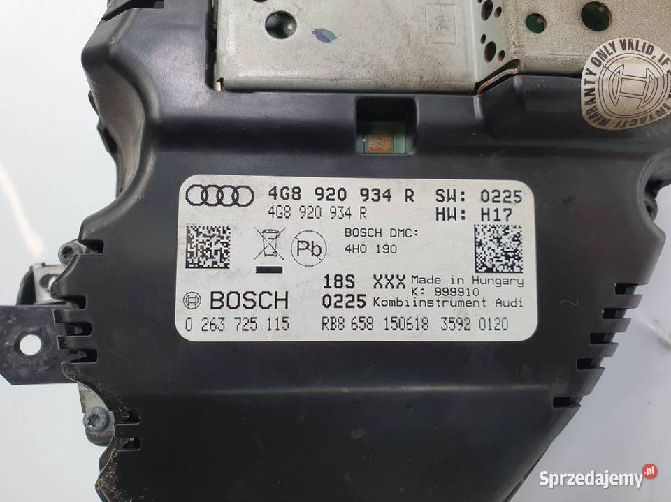 LICZNIK ZEGAR AUDI A6 C7 LIFT 4G8920934R EU Pozostałe kujawsko-pomorskie Lipno