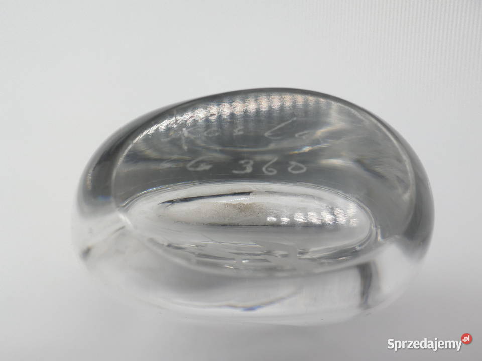 Wazon szklany Kosta Boda z trawionym motywem wielkopolskie Raszków