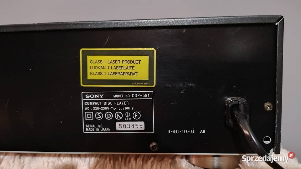 Odtwarzacz CD Sony cdp 591 Trzebuska sprzedam