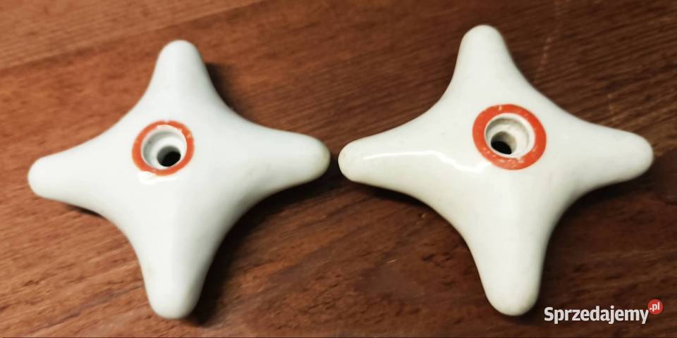 Porcelanowe kurkipokrętła do kranu PRL Dom i Ogród