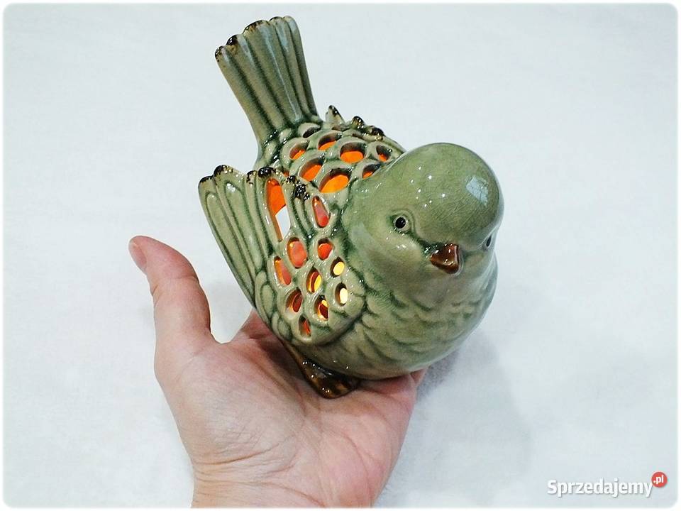 Stary Świecznik Ceramiczny Ażurowy Figurka lubuskie Żary