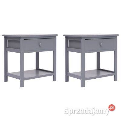 vidaXL Szafki nocne 2 szare 40x29x42 SKU284051 mazowieckie Warszawa