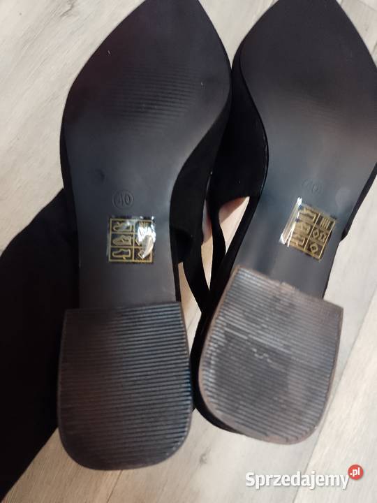 40 Czarne niskie czółenka baleriny wieczorowe z małopolskie Kraków