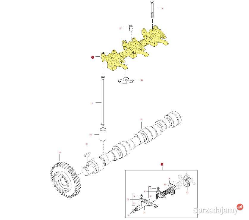 Dźwignia zaworowa klawiatura AGCO V837069016 Białystok