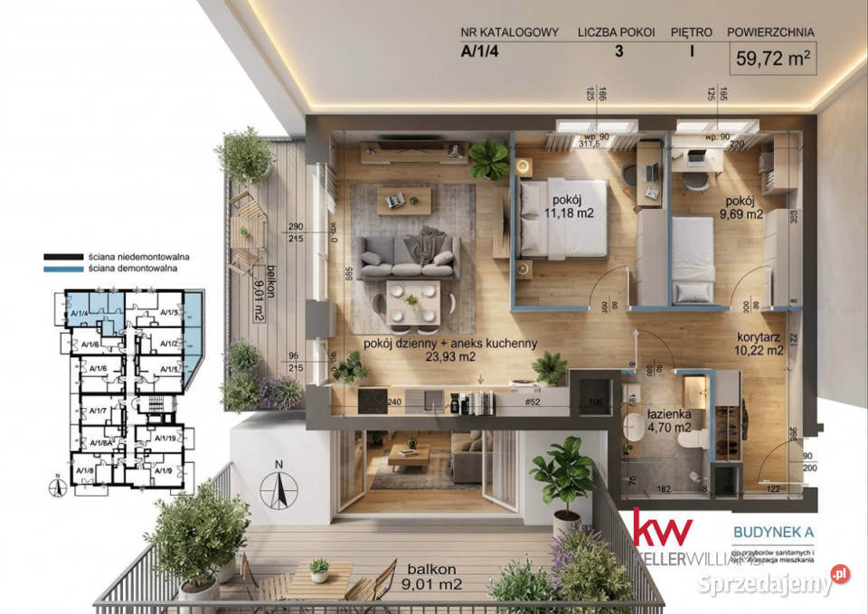 Mieszkanie Poznań 5972m2 3 pokoje sprzedam