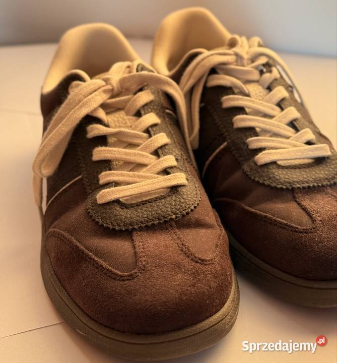 Sneakersy ZARA retro czekoladowy brąz stan Obuwie sportowe sprzedam