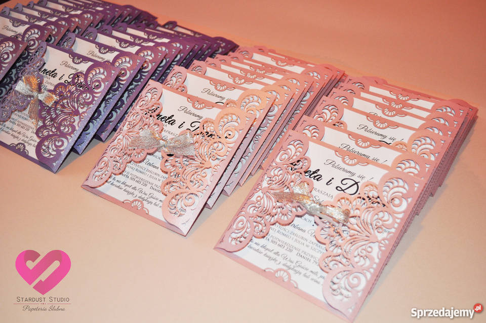 Wyjątkowe zaproszenia ślubne Romatic Stardust Białystok