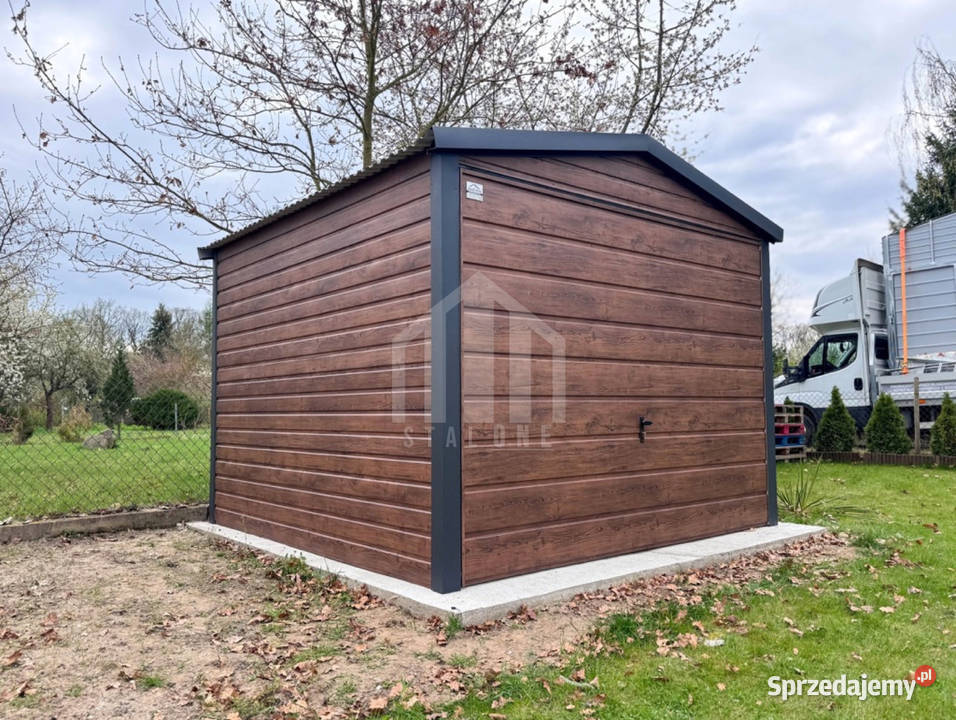 Garaż blaszany 3x3m brama uchylna drewnopodobny samodzielny kujawsko-pomorskie