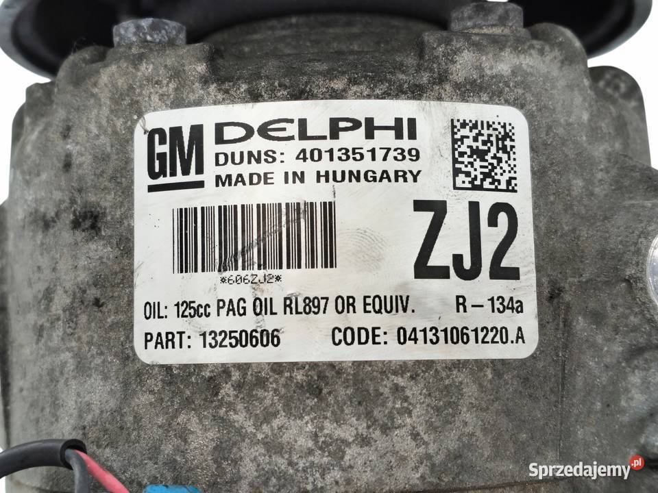 SPRĘŻARKA KLIMATYZACJI Opel Astra J Meriva B 17 Kompresory klimatyzacji Chełm