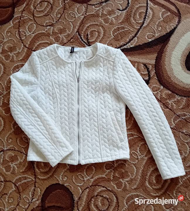 Biała bluza zasuwana na suwak Warszawa sprzedam