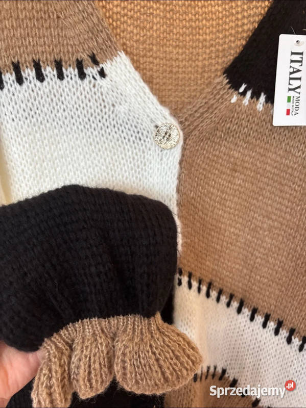 stylowy sweter kardigan italy moda włoski szyk w Rozpinane  Swetry i golfy Szczecin