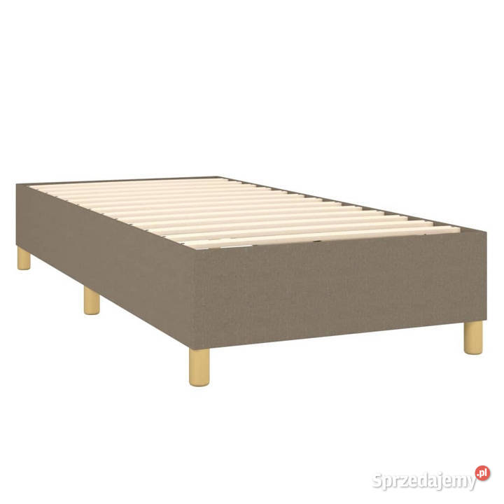Łóżko kontynentalne z materacem taupe tkanina 83cm Warszawa