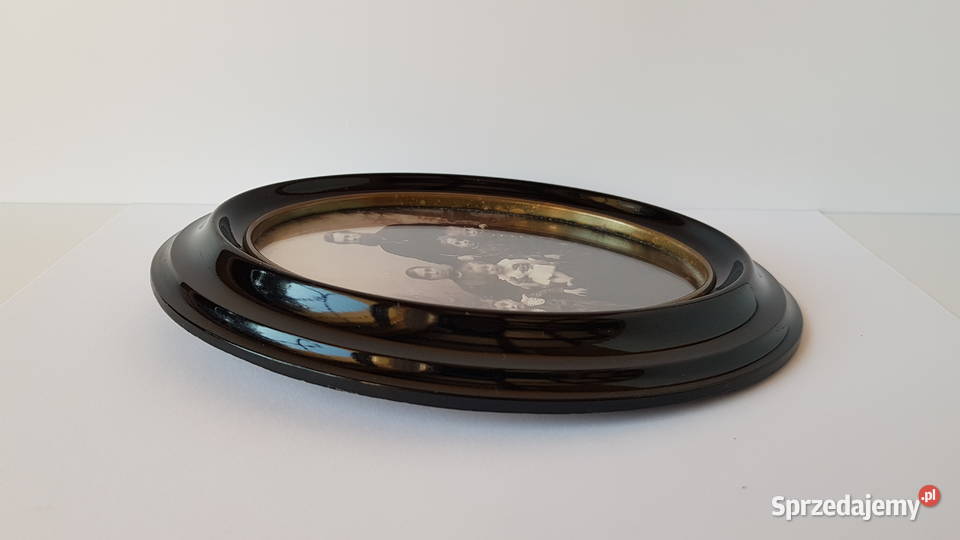 Stara drewniana owalna ramka na zdjęcia przełom Pozostałe Dąbrowa Górnicza