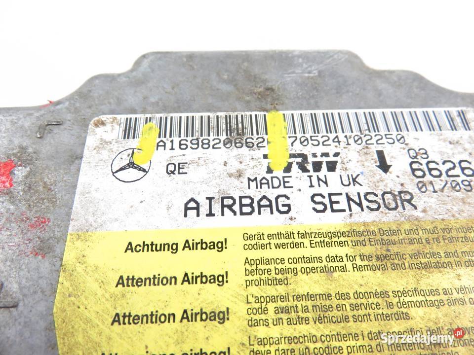 MODUŁ AIRBAG MERCEDESBENZ A W169 A169820662 małopolskie