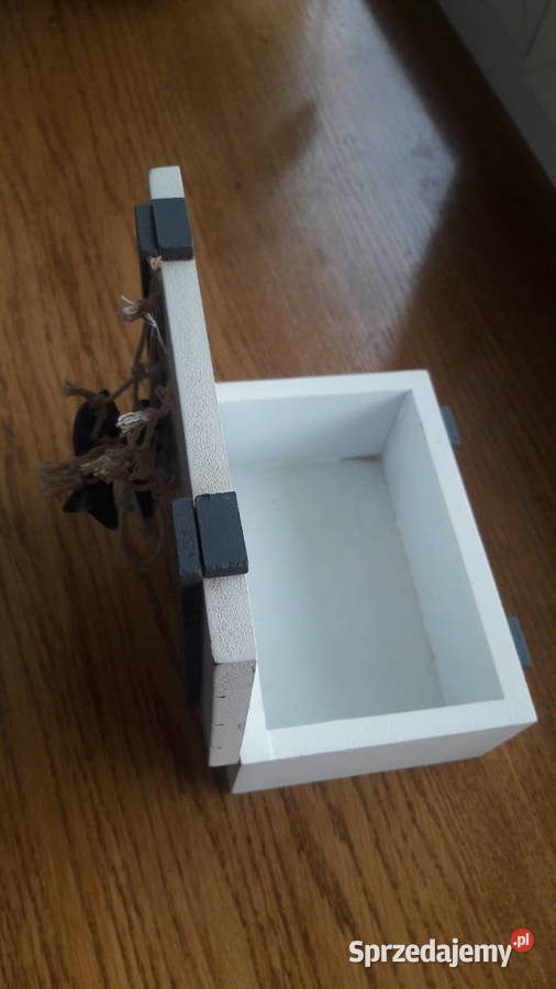 Szkatułka biała drewniana styl morskipudełko Radom