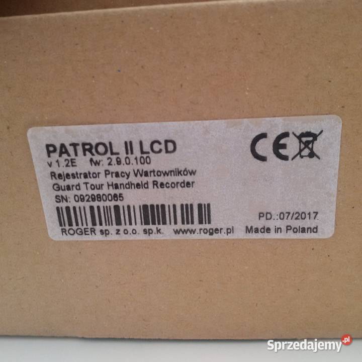 PATROL II REJESTRATOR PRACY WARTOWNIKÓW ROGER Koluszki