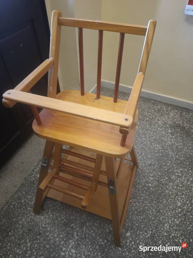 Krzesełko rozkładane drewniane dzecka