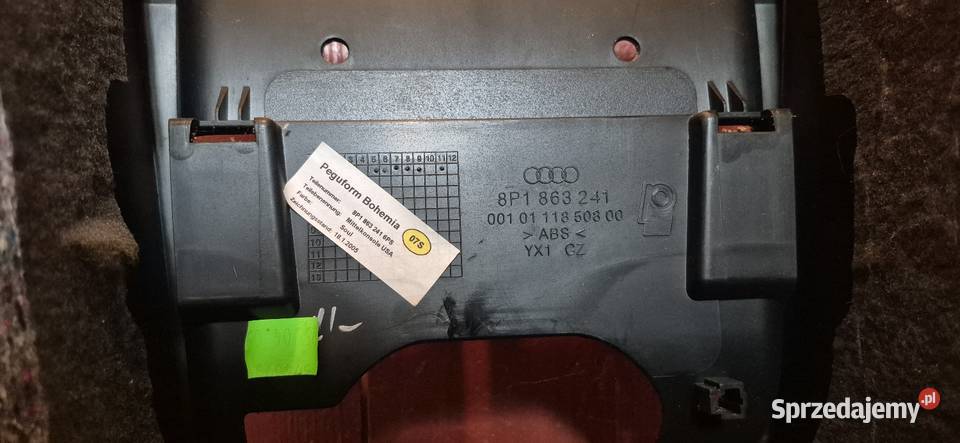 Tunel środkowy Audi A3 8P USA oryginał osobowe Pozostałe pomorskie Słupsk