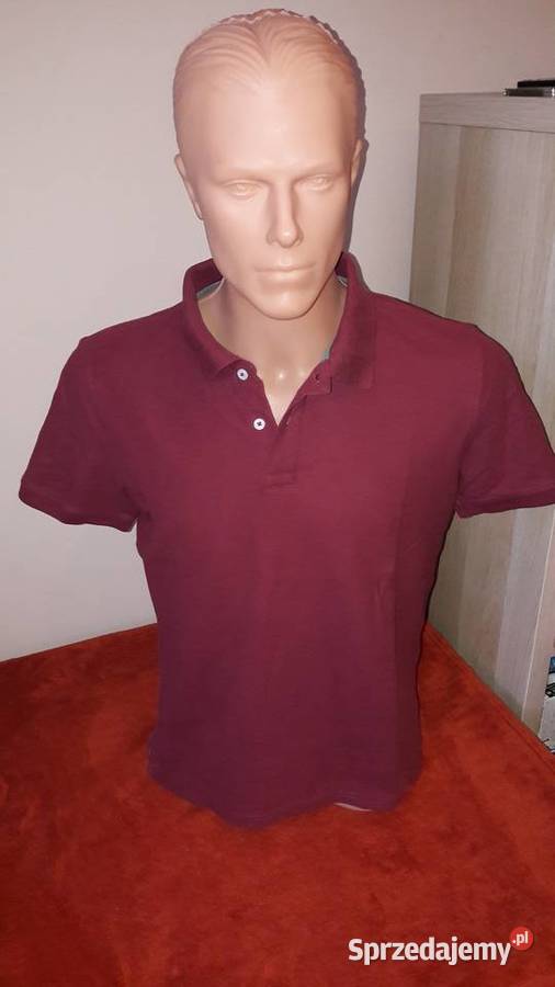 Koszulka polo Montego bordowa Odzież codzienna Głuchołazy