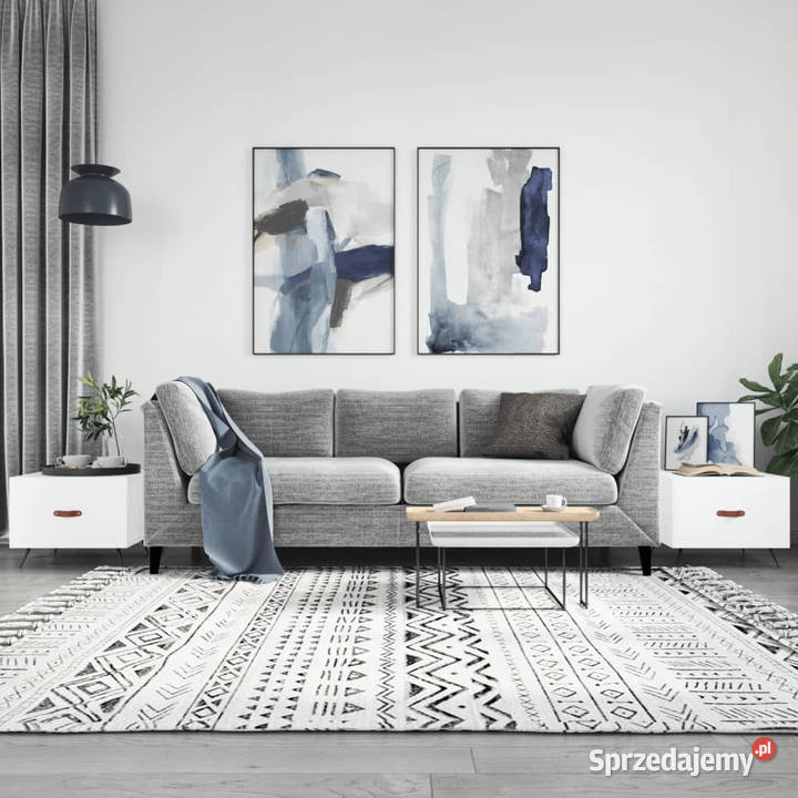Stoliki kawowe 2 białe z połyskiem 50x50x40 mazowieckie Warszawa