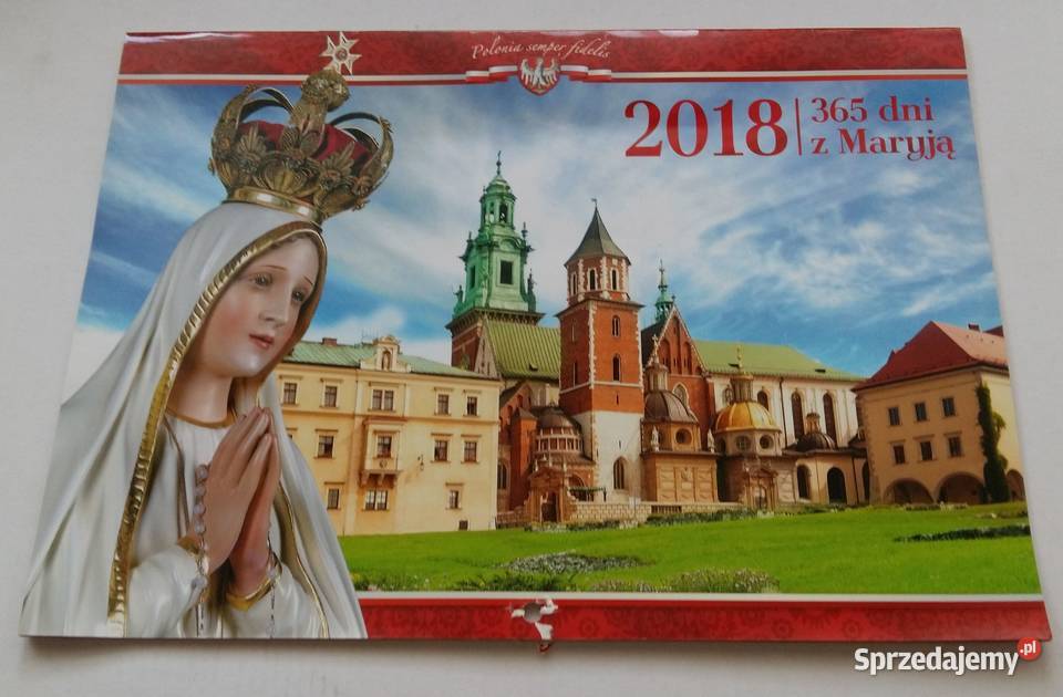 Kalendarz ścienny 2018r 365 dni z Maryją