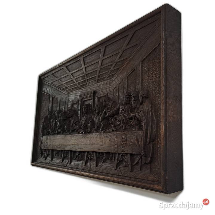 Obraz Ostatnia Wieczerza rzeźba w drewnie