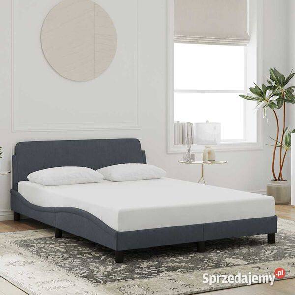 vidaXL Rama łóżka Dover ciemnoszara 140x200 Warszawa