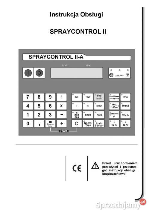 Instrukcja Spray control spraycontrol II wielkopolskie Szamotuły