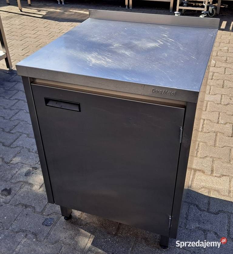 STÓŁ Z SZAFKĄ DRZWI OTWIERANE DORA METAL 606085 Nowe Skalmierzyce