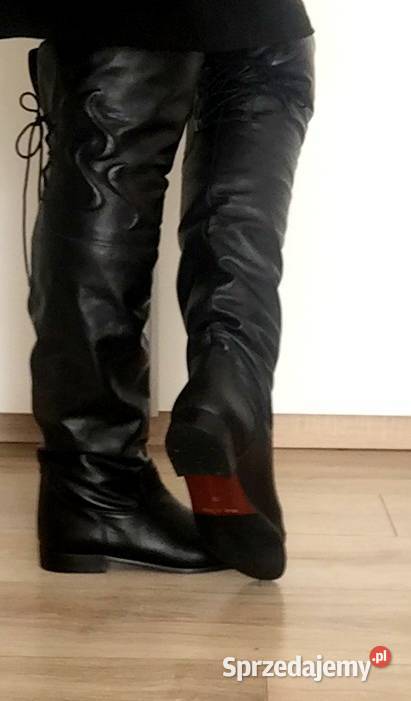 Kozaki Oficerki Naturalna Skóra Italia 39 dolnośląskie Wrocław sprzedam