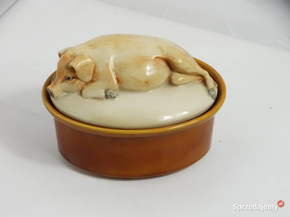 Stylowe ceramiczne puzderko pojemnik z pokrywką lubelskie Biłgoraj sprzedam