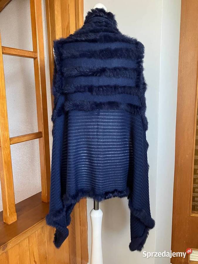 Nowa granatowa luksusowa kamizelka narzutka podkarpackie Nisko