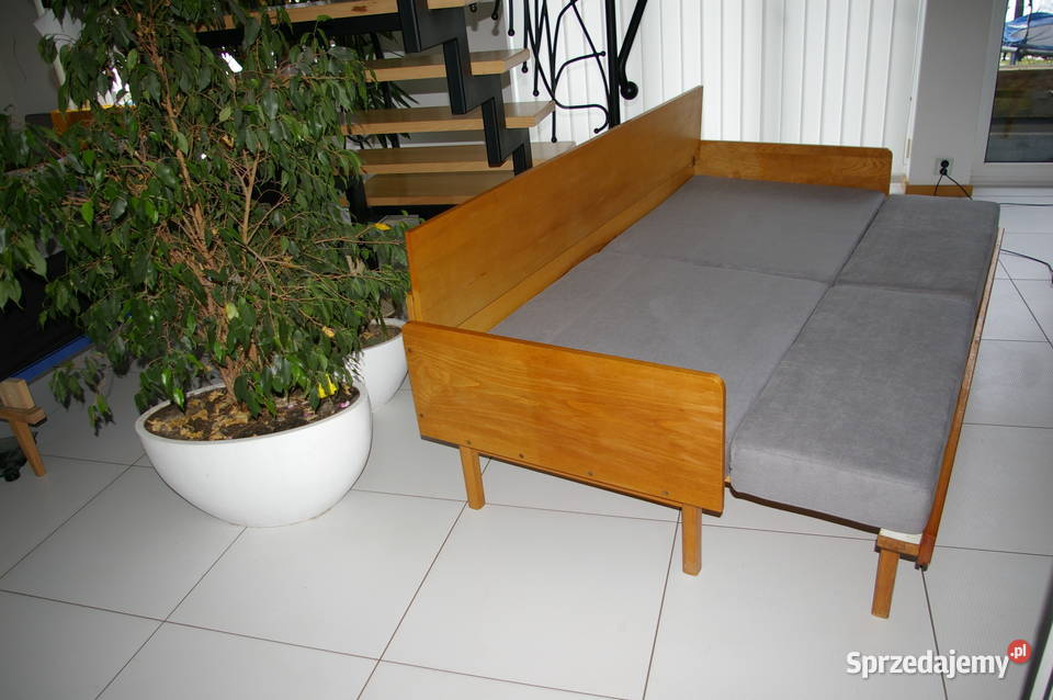 Sofakanapa wersalka vintage retro PRL lata 60 Antyki, Sztuka, Kolekcje Kiekrz