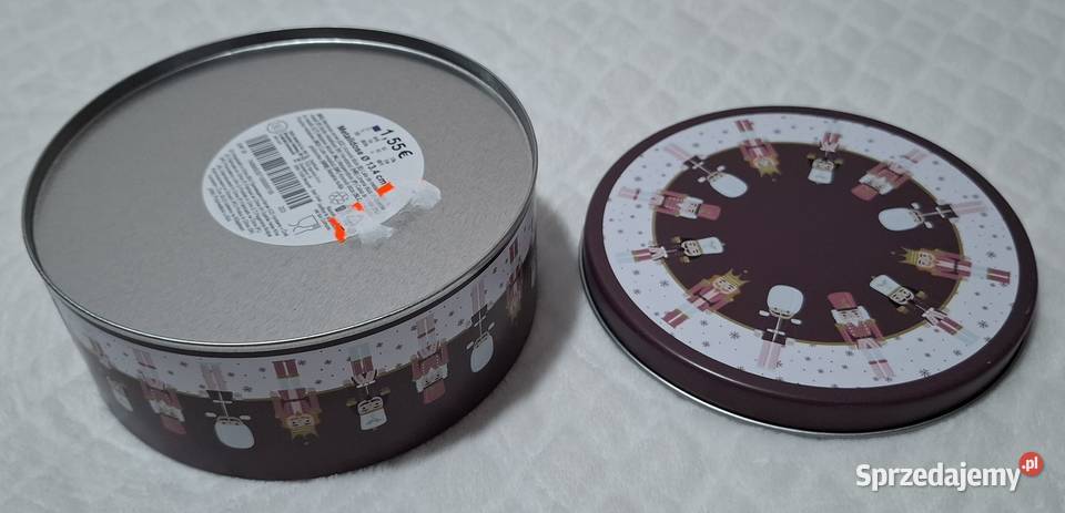 Metalowy okrągły pojemnik z pokrywką 14x58 Przybory kuchenne śląskie
