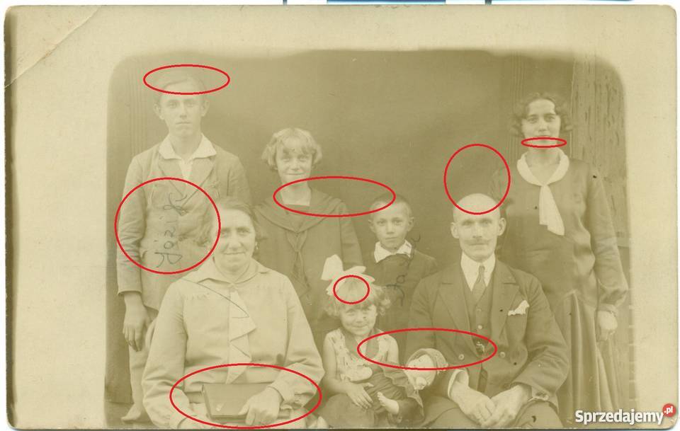 Stare zdjęcia rodzina dziecko lalka wesele Bielsko-Biała