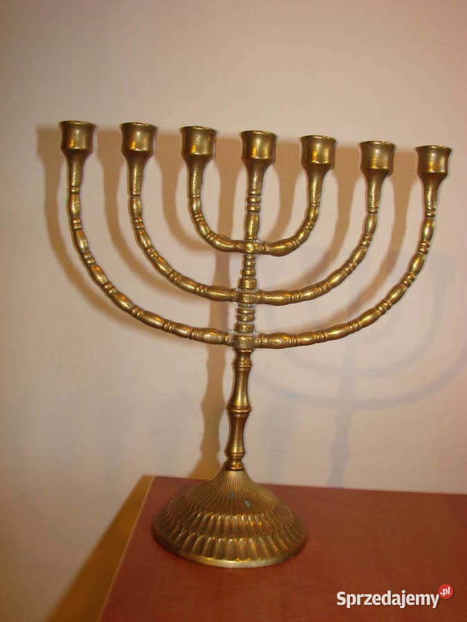 mosiężna menora Pruszcz Gdański