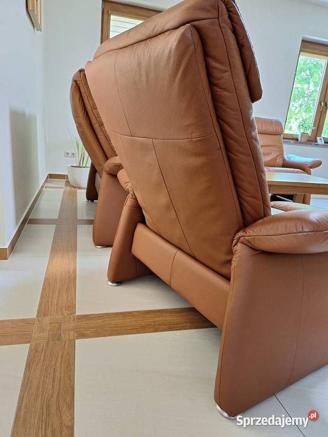 Sofy skórzane skóra naturalna RELAX kolor Koniak Tarnów