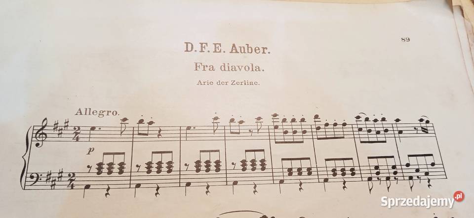 Nuty różne druk niemiecki Pozostałe małopolskie