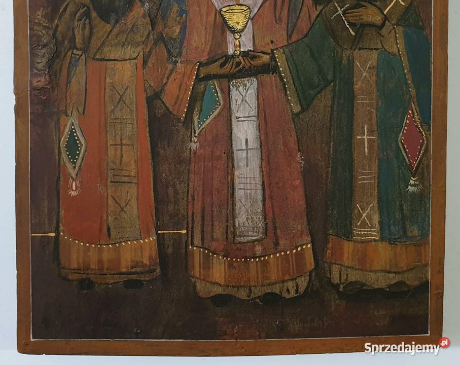 Ikona Święci metropolici Focjusz Teognost Malarstwo Warszawa