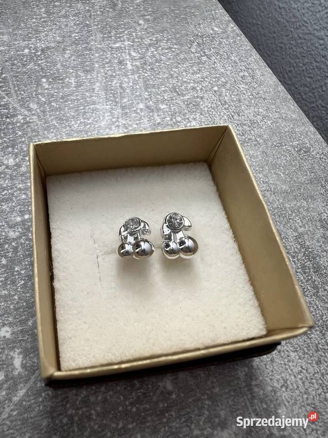 Kolczyki srebrne wiśnie wiśnia podkarpackie Jasło