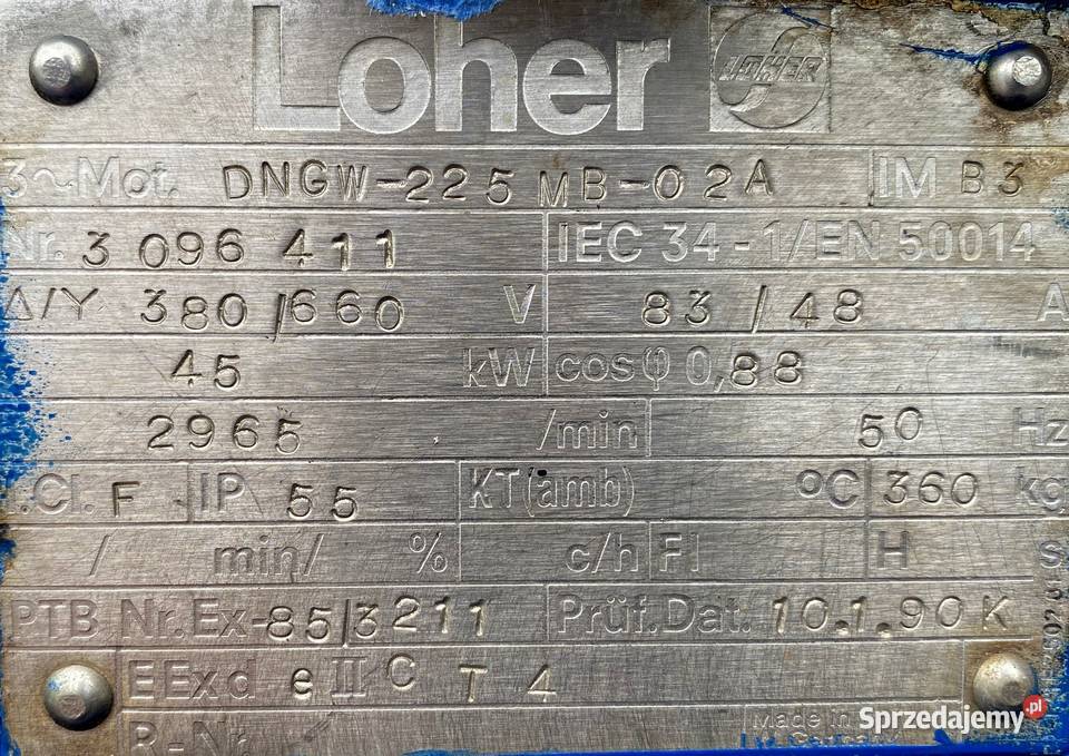 pompa DNGW225 MB02A 45kW 2965obr Pigża