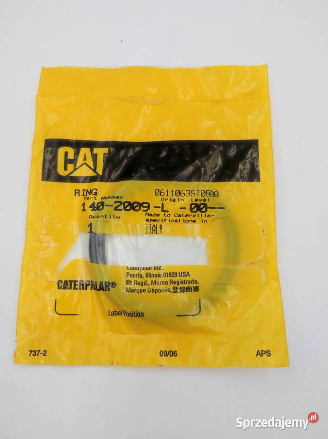 1402009 Uszczelka kolumny obrotu CAT Rok produkcji 2020 Września