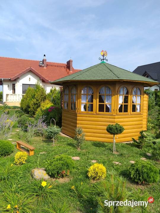 PIĘKNA altana z oknami łukowymi BOGATE Architektura ogrodowa Skoczów