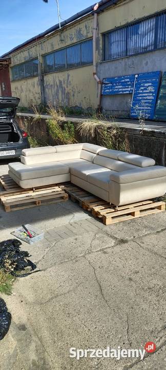 Narożnik beżowy z funkcją spania 275x204 Gorzów Wielkopolski sprzedam
