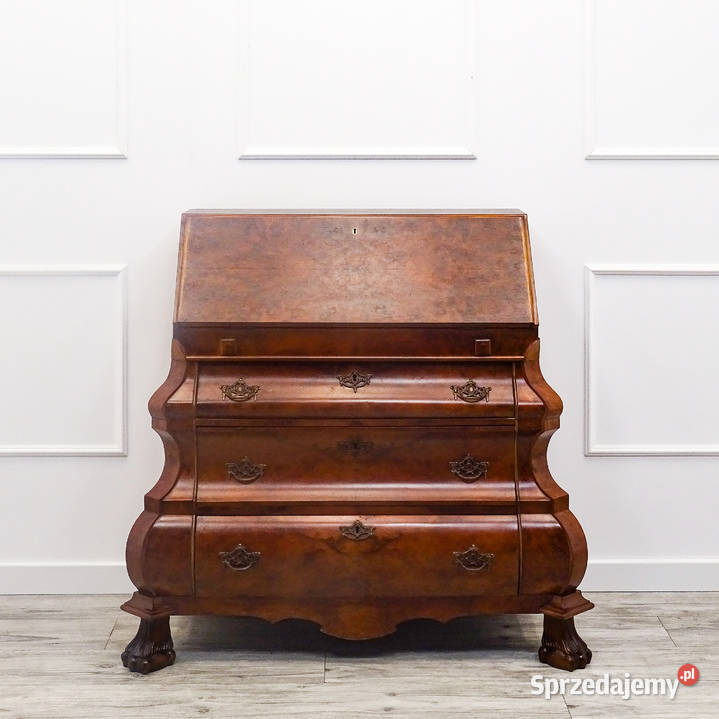 KOMODA drewniana NeoBarok SEKRETARZYK OTWIERANY wielkopolskie Kalisz
