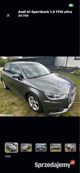 Audi A1 benzyna 40tyśKM piękna stan ASR (kontrola trakcji) zachodniopomorskie Łaniewo