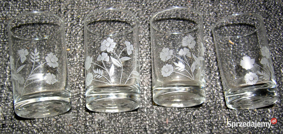 kieliszki do wódki szlif kwiaty vintageD Bartków