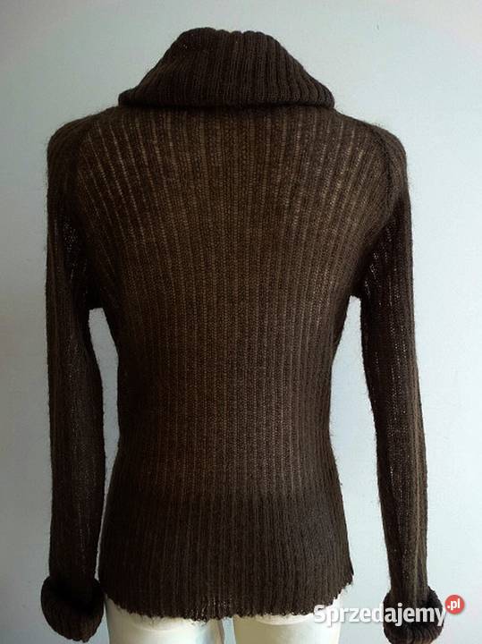 Sweter z Golfem Czekoladowy z Moherem Mgiełka Łomża sprzedam