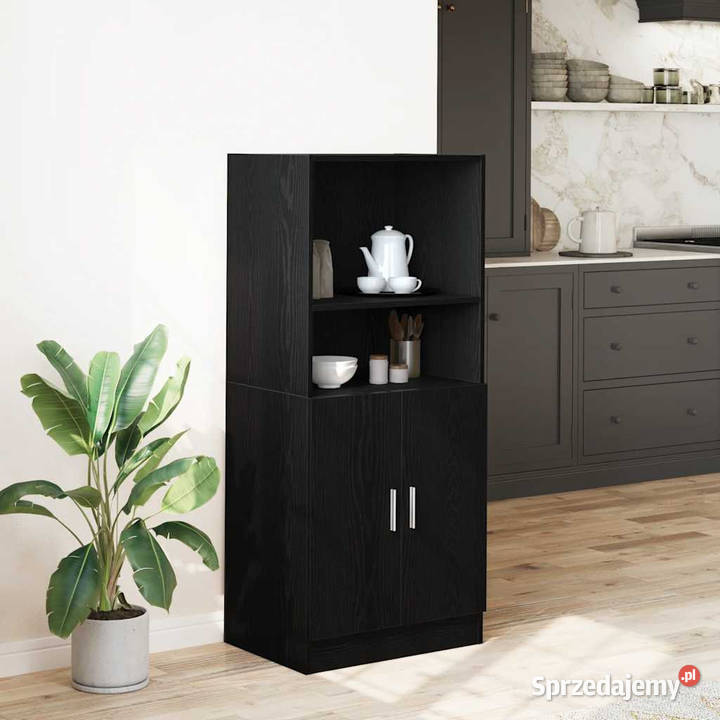 Szafka kuchenna czarna 57x415x1315 materiał
